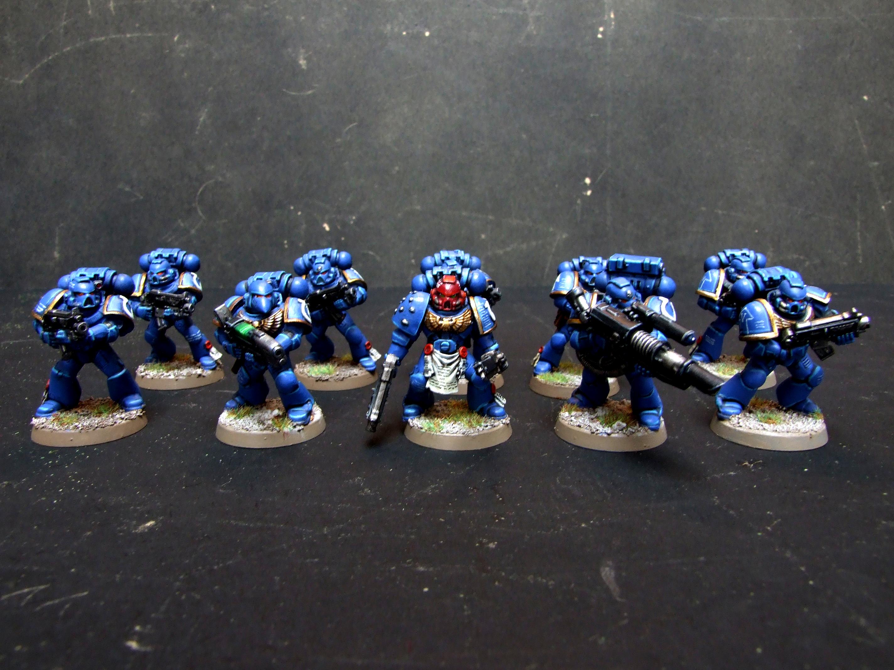 Blue Imperial Lasscannon Plasma Gun Sergeant Space Marines